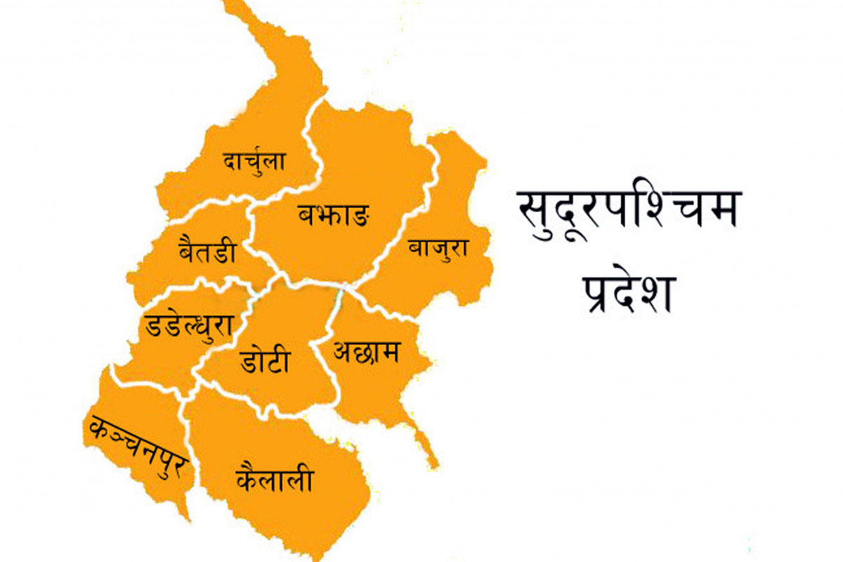 सुदूरपश्चिमके पाँच जिल्लाके जनसंख्या घटल
