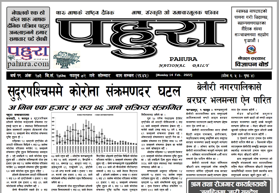 पहुरा थारु दैनिक २०७८ फागुन ०२ गते