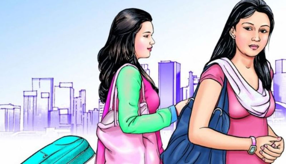 ९०.५ प्रतिशत महिला असंगठित श्रममे