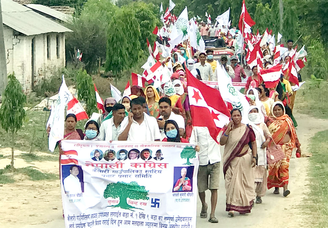 कैलारी काँग्रेससे चार ठो वडामे र्‍याली तथा चुनावी भेला