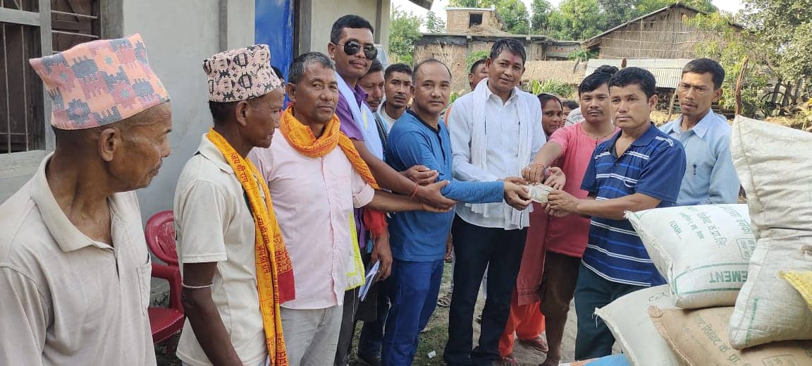 आगलागि पीडित विपतपुरवासीहुकनहे राहत हस्तान्तरण