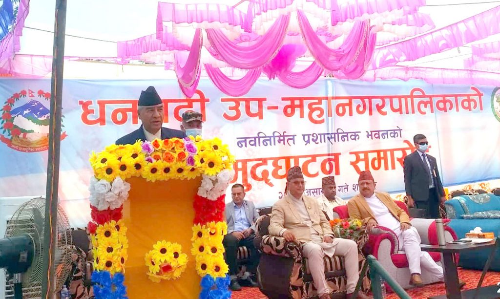 धनगढी उपमहानगरपालिकाके नवनिर्मित प्रशासनिक भवनके उद्घाटन