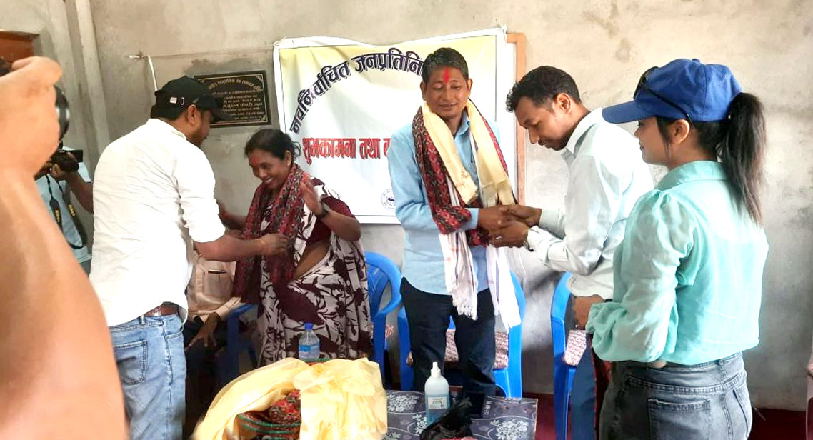 कलाकार मञ्चसे स्वागत ओ बधाई कार्यक्रम