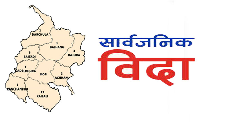 सुदूरपश्चिम प्रदेशसे सार्वजनिक विदाके सूचना प्रकाशित