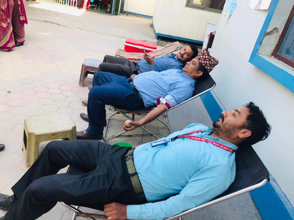 मिल्सबेरीके बार्षिकोत्सवमे रक्तदान