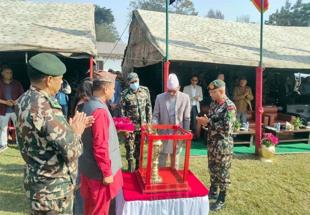 बोराडाँडी ब्यारेकमे सैनिक प्रदर्शनी