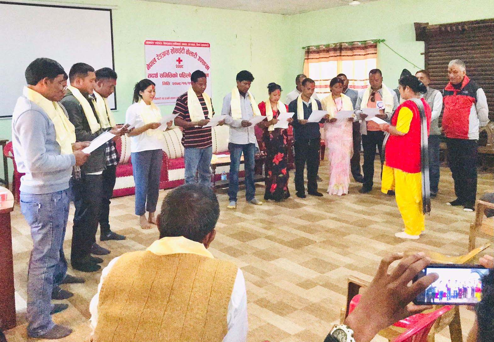 रेडक्रस कैलारी उपशाखाके सभापतिमे श्रीराम