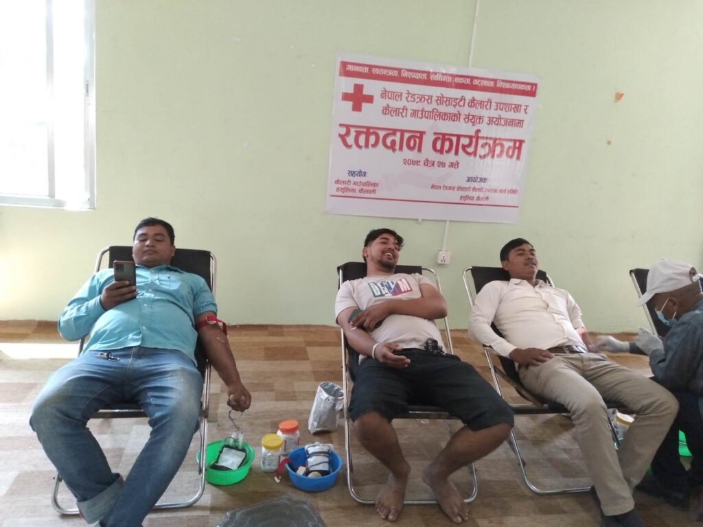 कैलारीमे रक्तदान कार्यक्रम