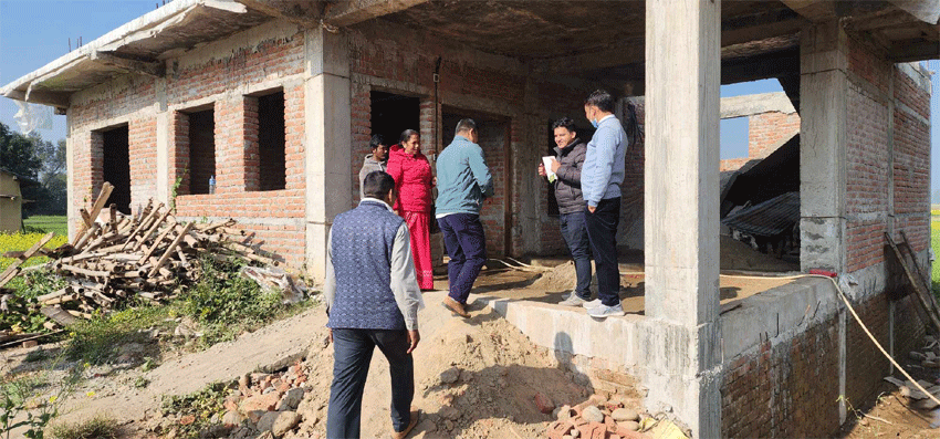निर्माणाधिन स्वास्थ्य भवनके अनुगमन