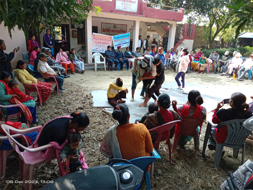 लागु औषध दुव्र्यशनी न्यूनिकरण कैना सडक नाटक प्रदर्शन