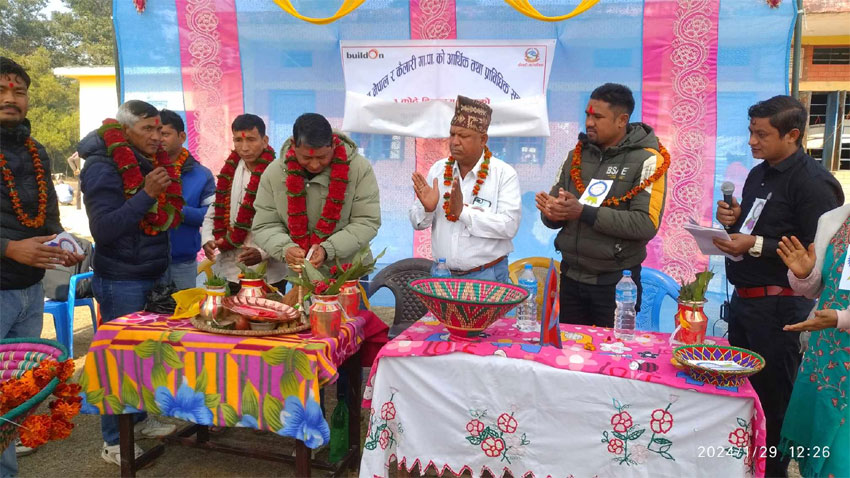 गरिमा प्राविके तीन कोठे पक्की भवनके शिलान्यास