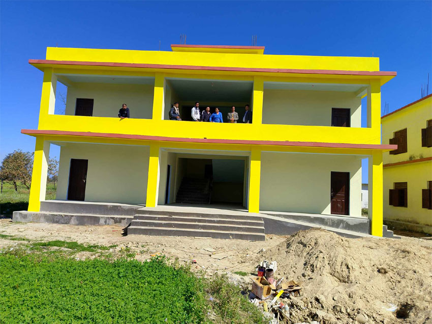 नवनिर्मित विद्यालय भवनके अनुगमन