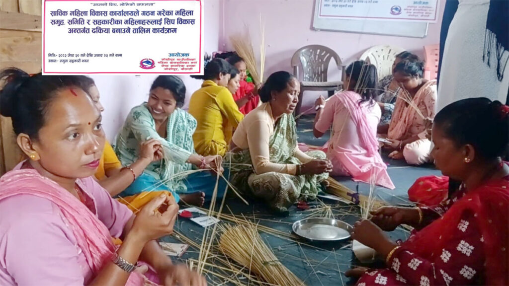 महिला स्वरोजगारके लाग ढकिया बनैना तालिम