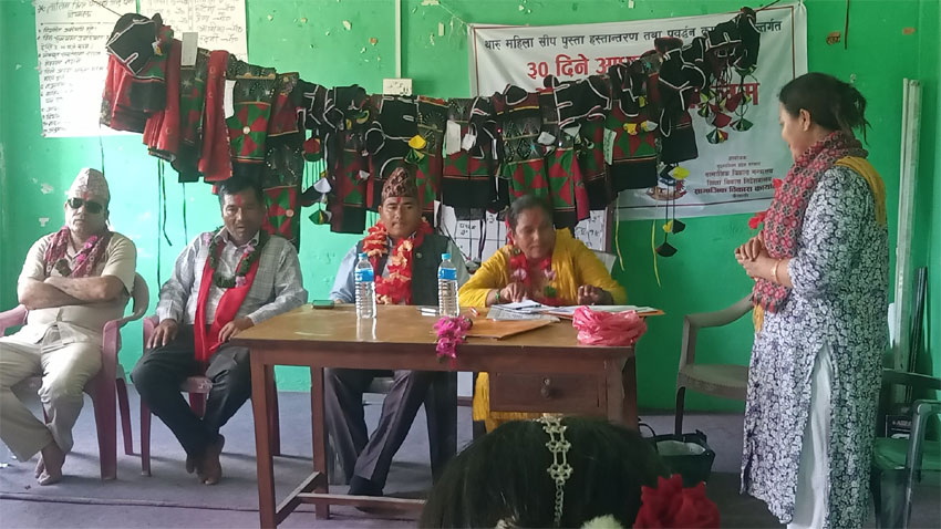 एक महिने लेहंगा सिल्ना तालिम सम्पन्न