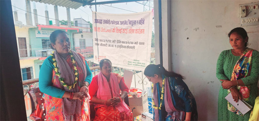 महिला आत्मनिर्भर हुइलेसे केल्ह महिला शसक्तीकरण हुईः गाउँपालिका उपाध्यक्ष भगवती
