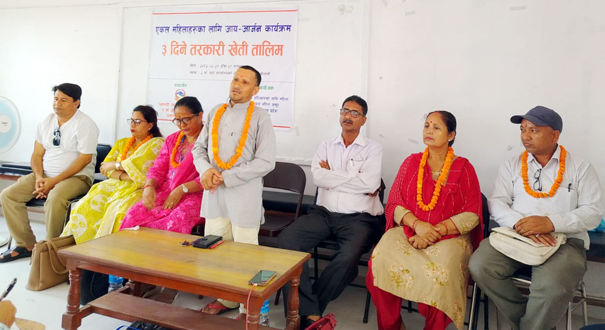 एकल महिलाहुकनहे तीन दिने तरकारी खेती तालिम