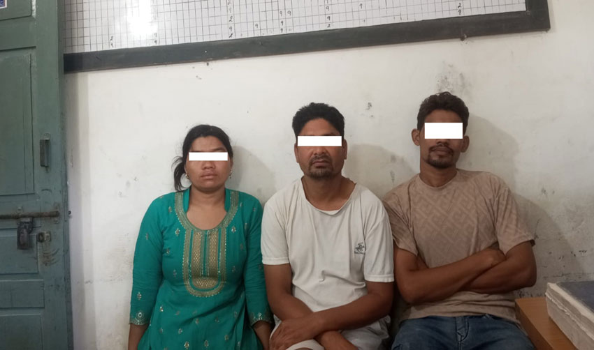 लागु औषध (अफिम) सहित ३ जाने पक्राउ