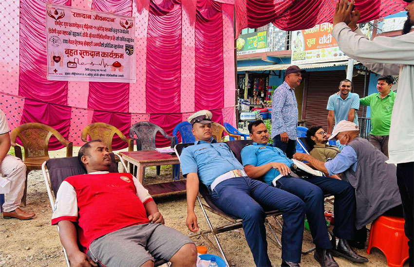 कैलालीमे एक्के दिन १७८ पिन्ट रगत संकलन