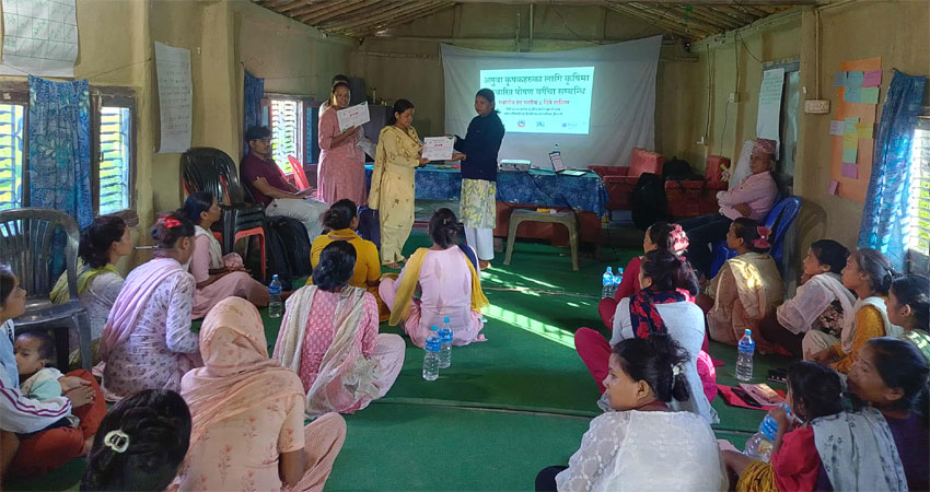 पोषण सुधारके लाग कैलारीके अगुवा कृषकहे पोषण बगैचा तालिम