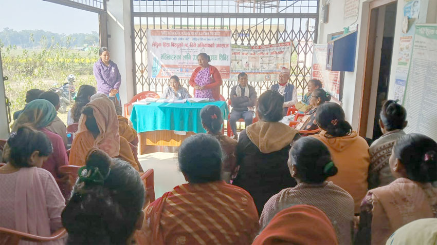 प्रजनन स्वास्थ्य शिविरमे १७६ जनहनके चेकजाँच