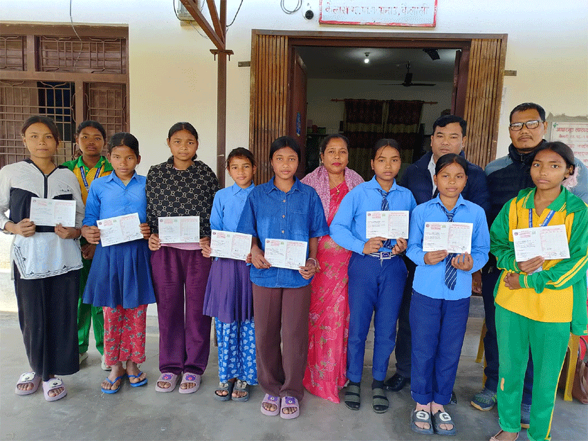 कैलारीमे ३६८ किशोरीहुकनमे एचपिभि खोप लगैटी