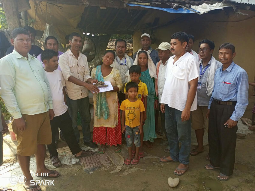 रसुवा बाढमे वेपत्ता परिवारहे राहत वितरण